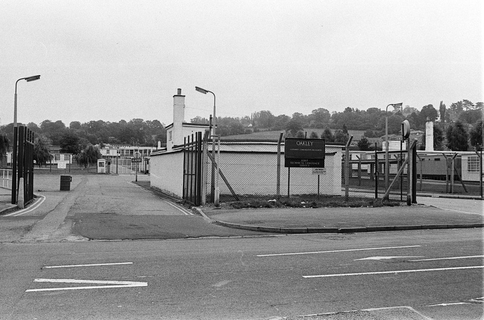  The entrance to the Oakley Government Communications Headquarters at Cheltenham