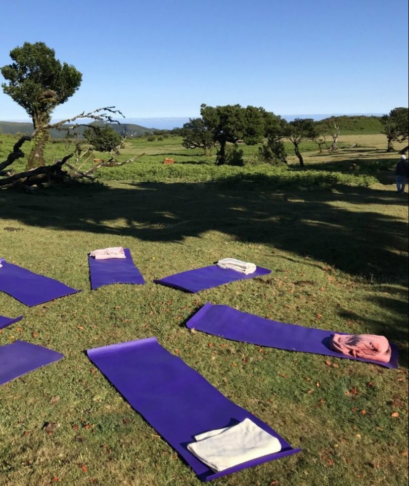 There was even time for a spot on yoga in the sunshine