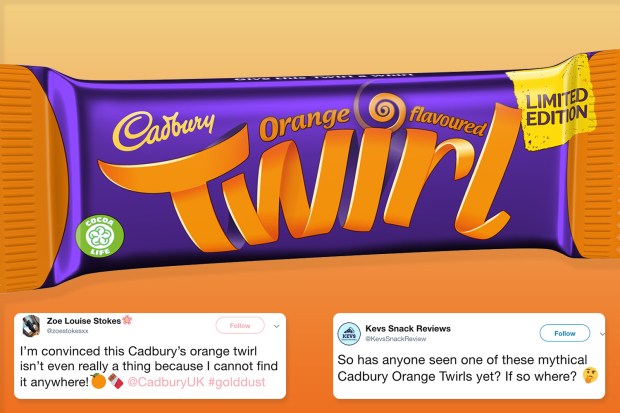 Chocolate orange Twirl with frustrated tweets