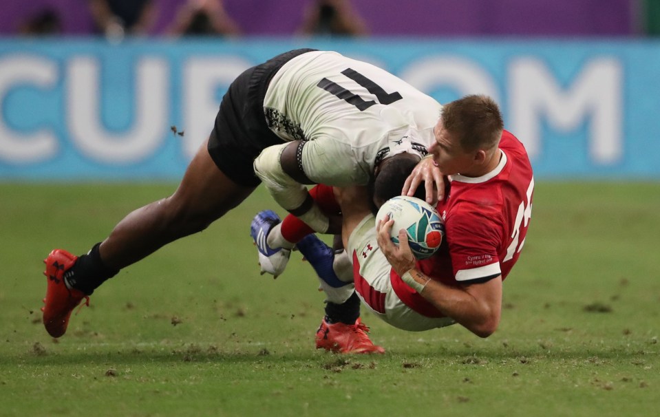  Semi Radradra, seen here tackling Wales' Liam Williams, is also a target for the Wolfpack