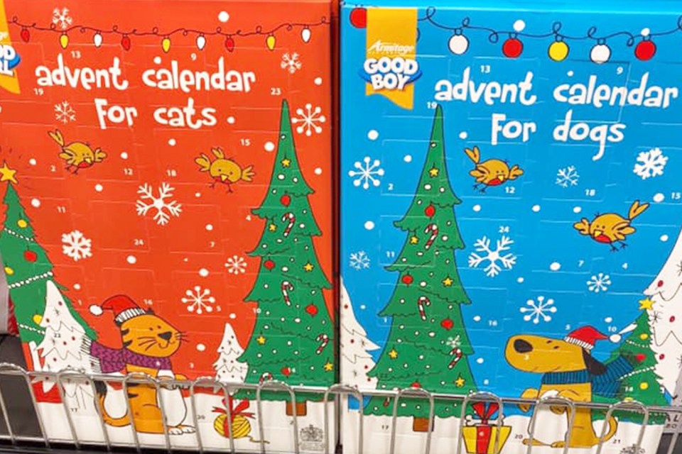  Now you can get advent calendars for cats and dogs priced at £1.29 each from Home Bargains