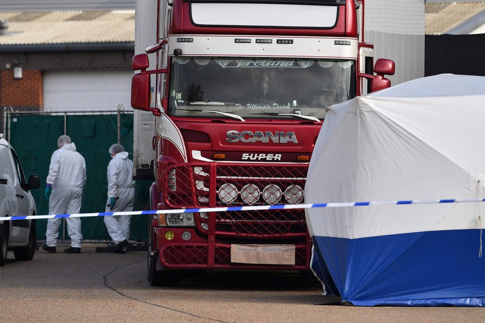  Police investigating the deaths of the 39 migrants in Grays, Essex last month