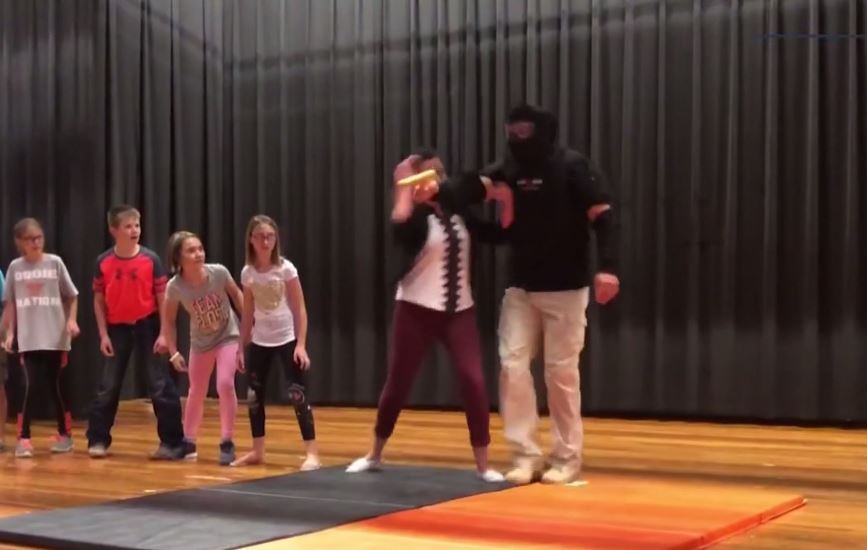  Shocking footage shows kids being trained to tackle a school shooter