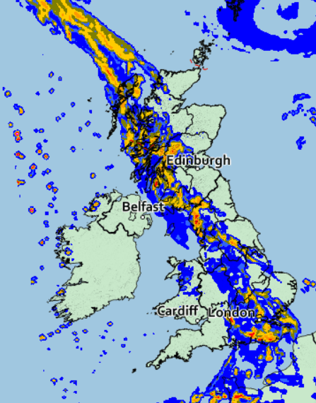  Wednesday will see the return of flood misery for much of the UK as a large band of intense rainfall smashes Britain