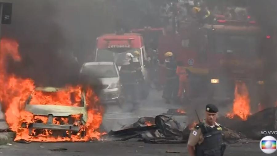  Three people were reported to have died in this morning's inferno in Brazil