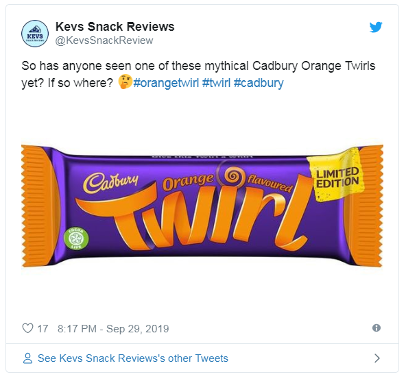  Shoppers have been searching high and low for Twirl's new chocolate bar