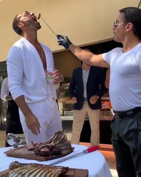 The Turk even fed Rio his famous steak with his own hands