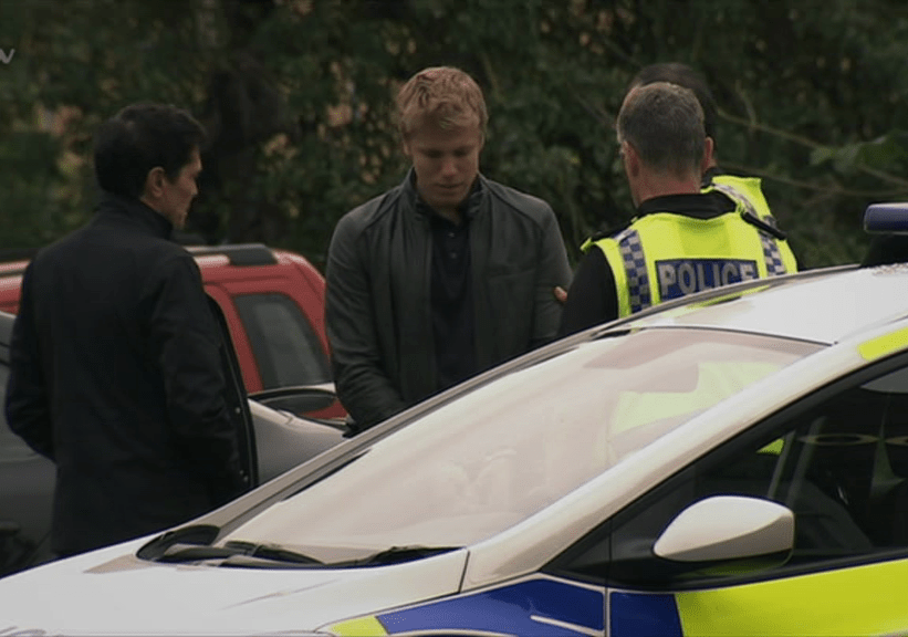  Robert Sugden hands himself into the police