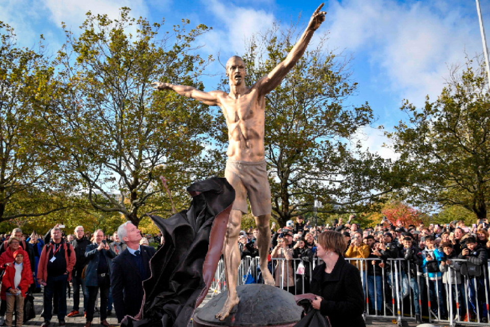  The Zlatan Ibrahimovic statue looks chest the best - unlike poor Cristiano Ronaldo, whose bust was cussed