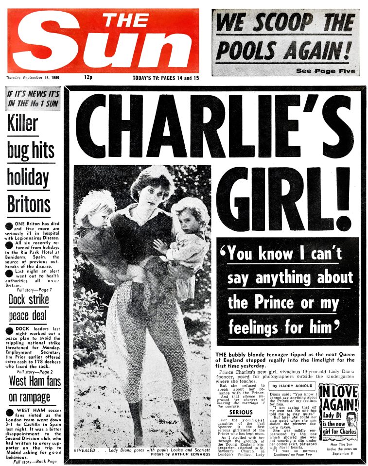  Sun royal photographer Arthur Edwards’ iconic, backlit picture of 19-year-old Lady Diana Spencer properly introduced Prince Charles’ future wife – and her stunning legs – to the world in 1980. Arthur recalled: “I remember thinking at the time, my God, that’s a good one!”