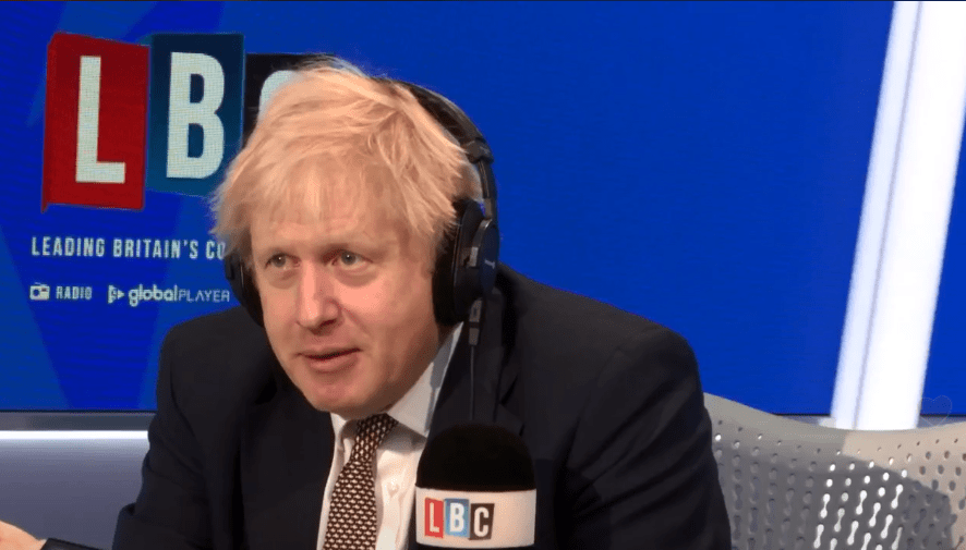  Boris went on LBC for a grilling from the public