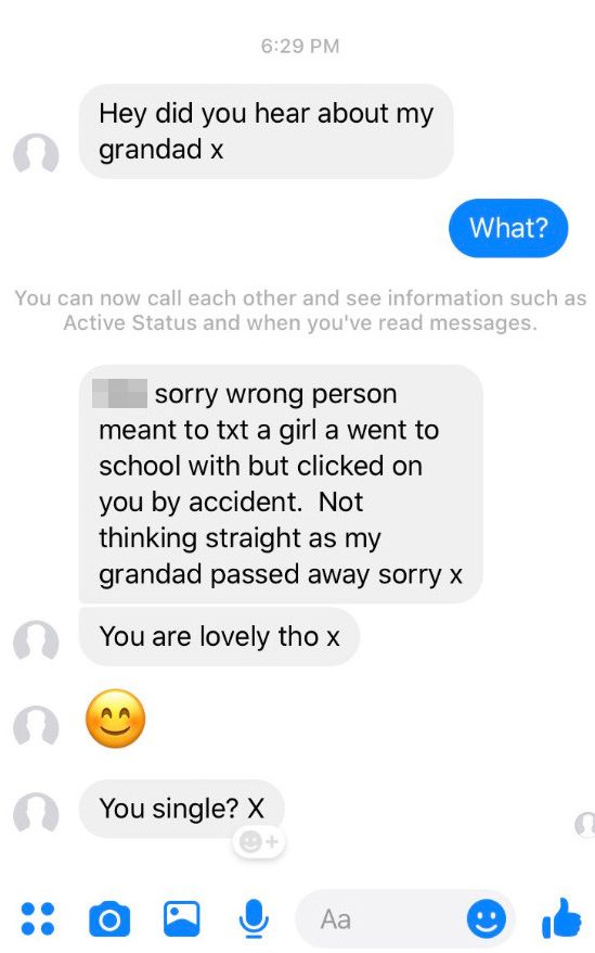  The anonymous lad claimed he has mistakenly messaged Rachel