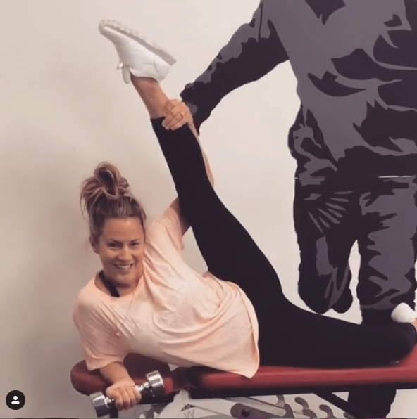  Caroline Flack has credited Sarah Lindsay for helping her stay in shape ahead of hosting Love Island