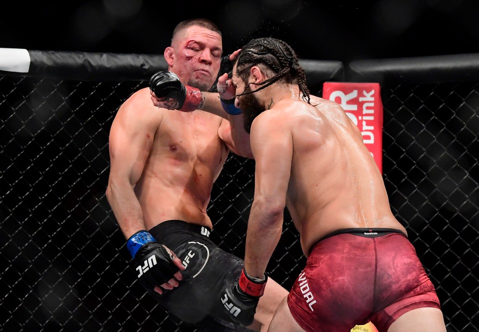  Diaz fights against Masvidal during UFC 244 at Madison Square Garden