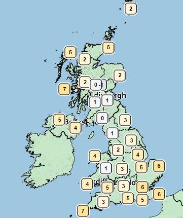  Temperatures in some parts of Scotland are expected to hit zero on Friday night