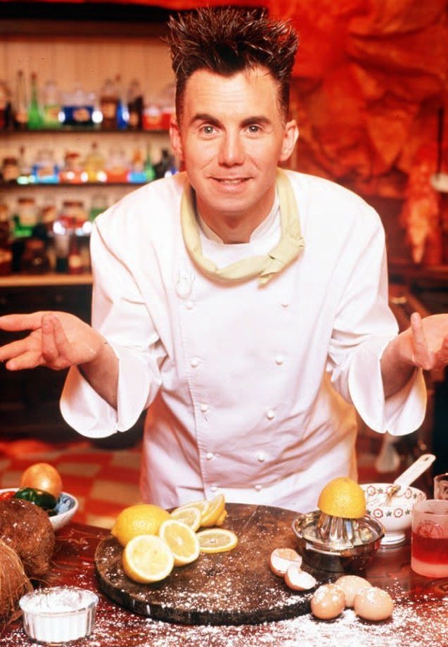  Gary Rhodes was known for his spiky hair and was working in Dubai