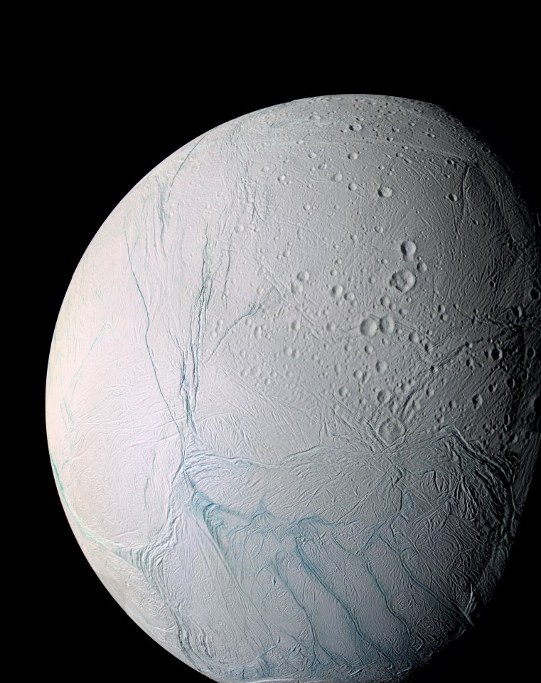  One of the targets is the frosty Saturn moon Enceladus, which reaches just -198C at noon