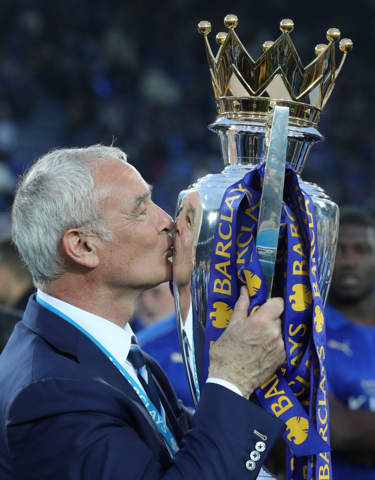  The photographer also snapped Claudio Ranieri kissing the Premier League trophy after guiding Leicester City to their 2016 win