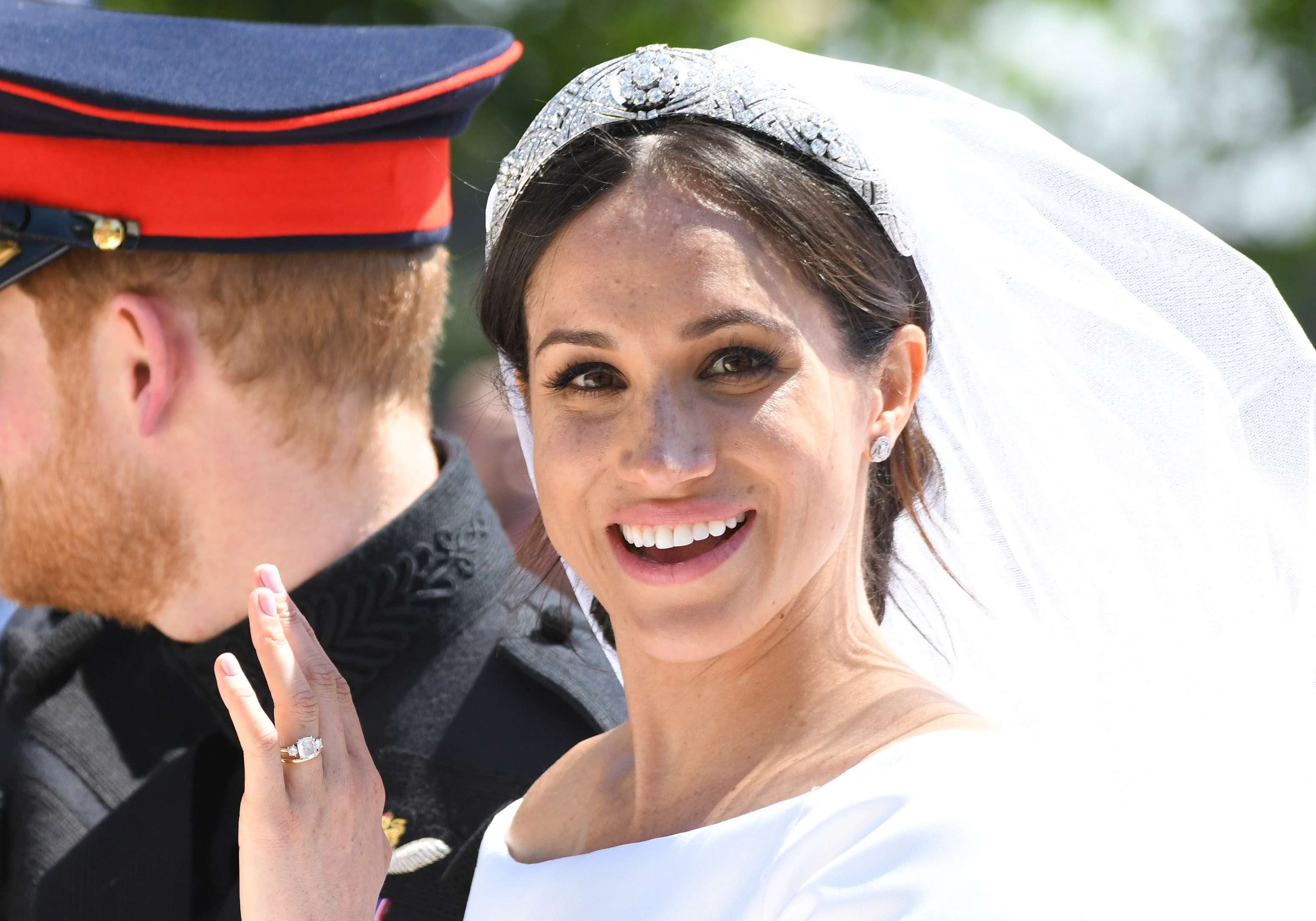 Meghan is said to have worn them on her wedding day