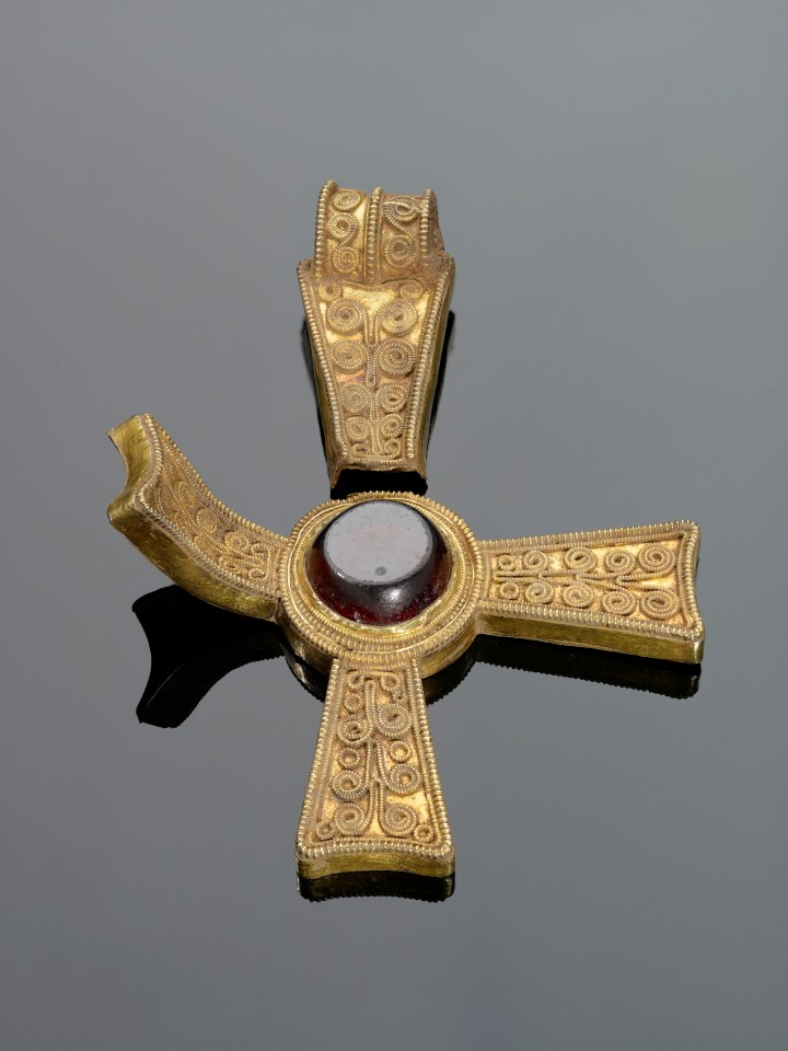 A processional cross which could be a good luck emblem for battle