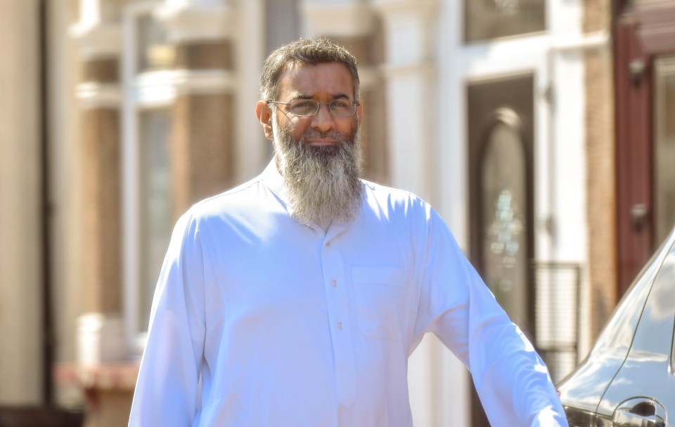 Anjem Choudary walking down the road in East London in May 2019