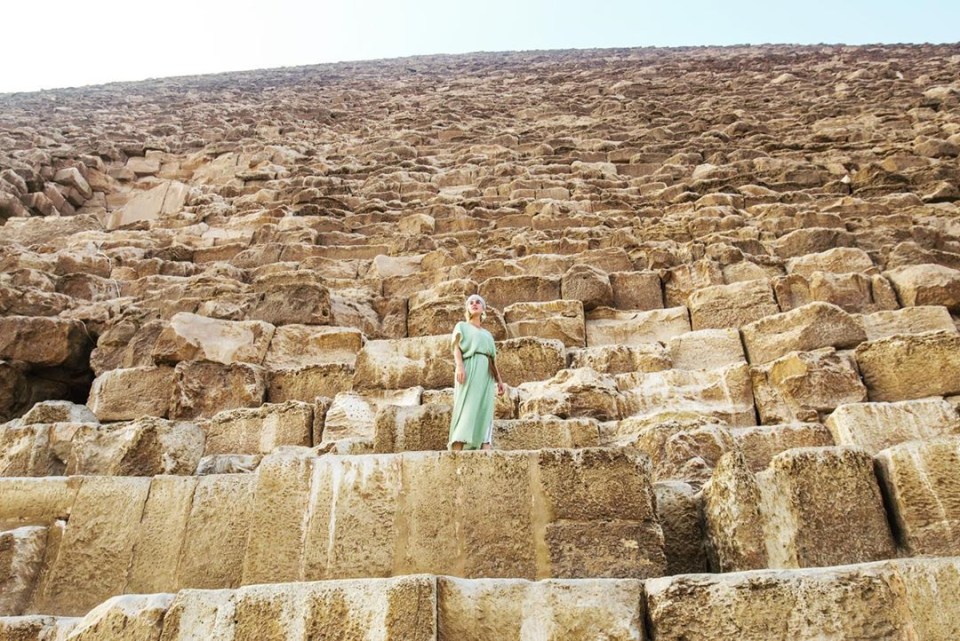  Katy scaled one one of the Pyramids