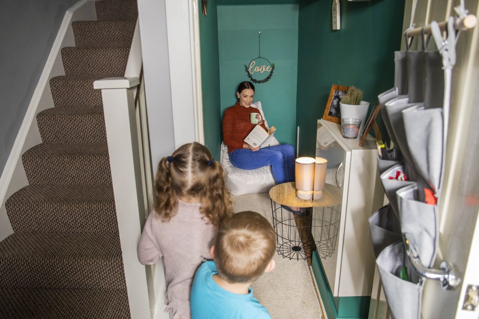  The cupboard is located under the stairs and the kids are allowed in but tend to avoid