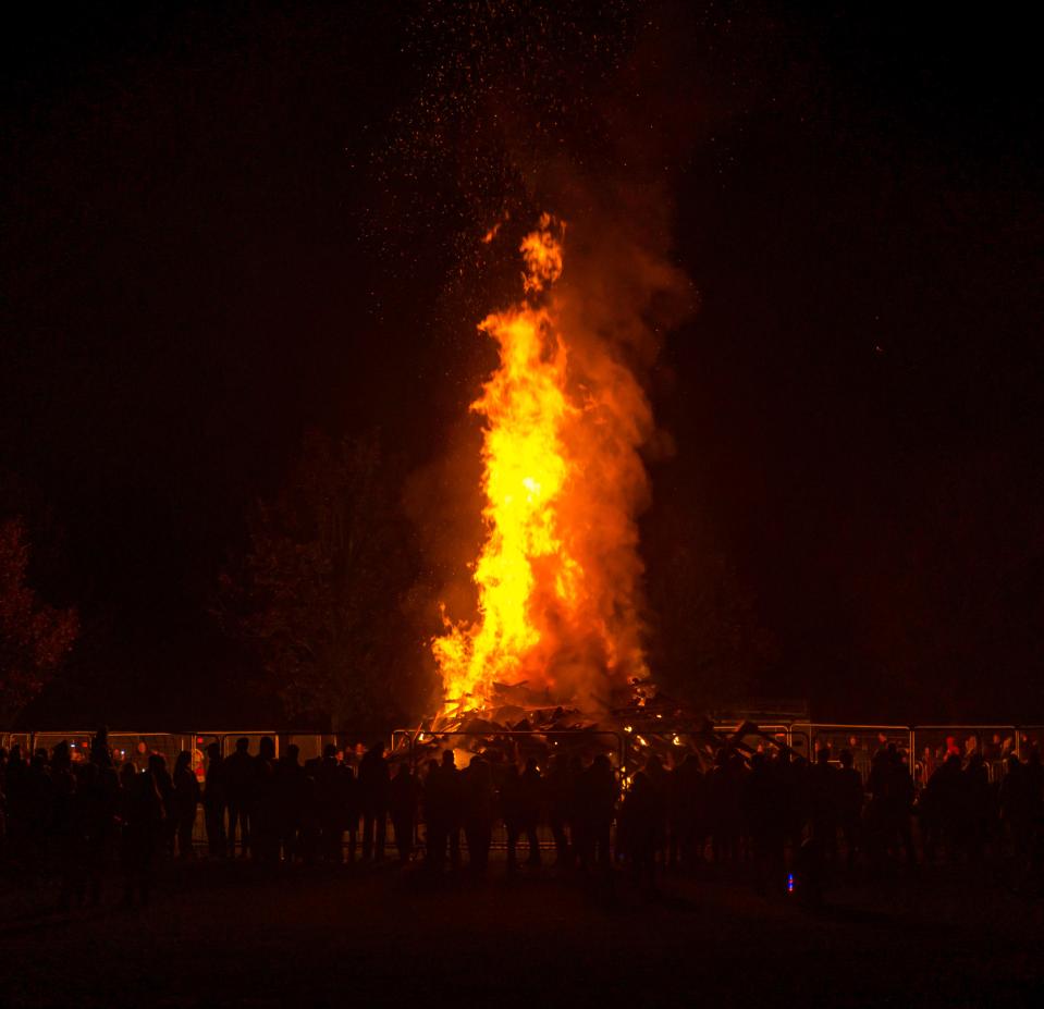  A bonfire in Haddington, East Lothian, Scotland