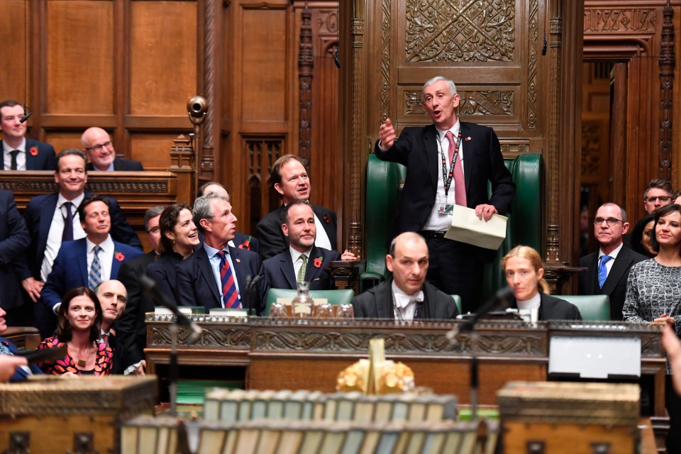 Sir Lindsay Hoyle makes his speech in teh Hosue of Commons after being elected Speaker