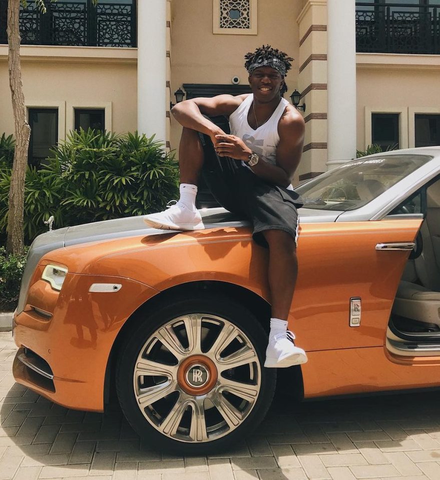  KSI loves his motors, hiring this Rolls-Royce on a trip to LA