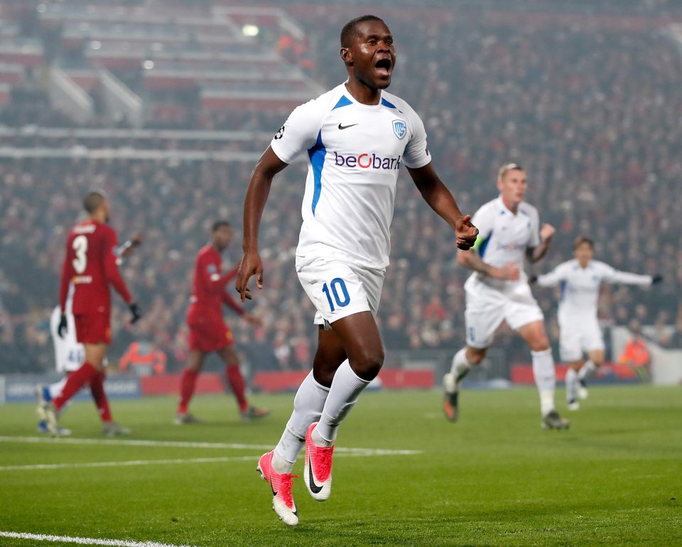  Ally Mbwana Samatta rejoices after he stunned Anfield by briefly making it 1-1