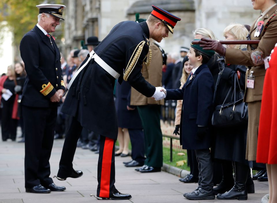  Harrison Degiorgio-Lewis wore his uncle's cap and medals for the Remembrance event in Westminster today