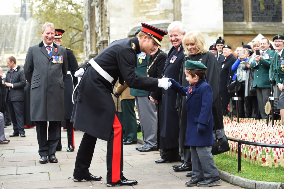  Prince Harry met Harrison at the same Remembrance event in Westminster three years ago