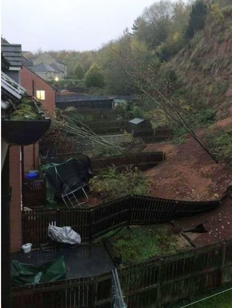  UK weather: Residents have had to leave their homes following a mudslide