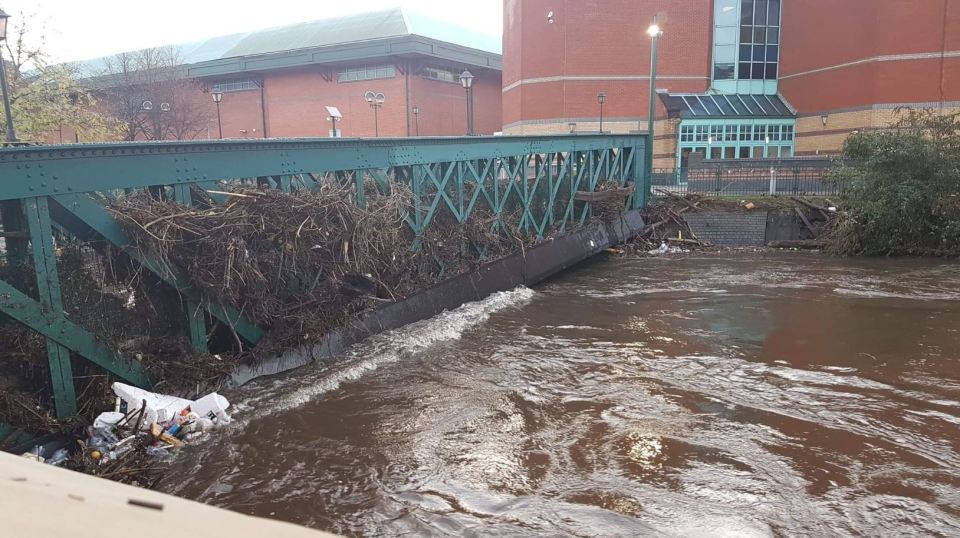  The Don River broke its banks in Sheffield causing massive flooding