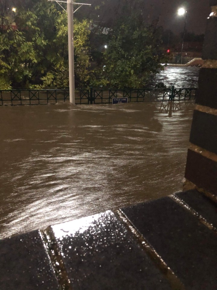  Becky shared this image to show how high the flood waters were last night