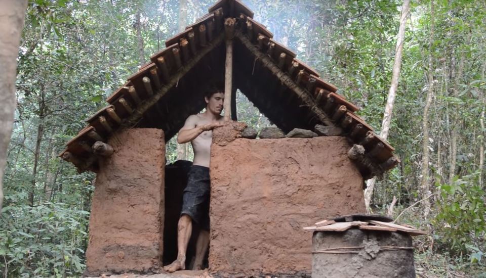  John even builds his own shelters out of clay