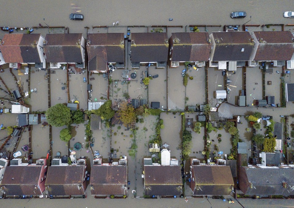  UK flooding: Several residents in Yarborough Terrace were rescued by firefighters and taken to safety