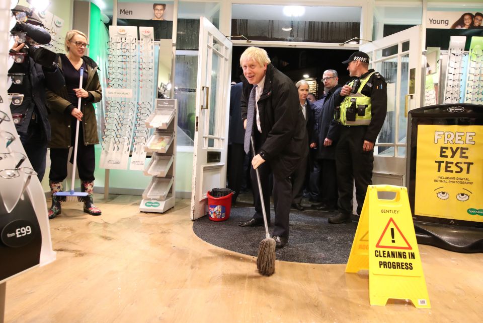  Mr Johnson even helped clean up a local opticians