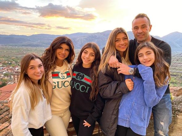  Joe reunited with wife Teresa and their four daughters in Italy this week