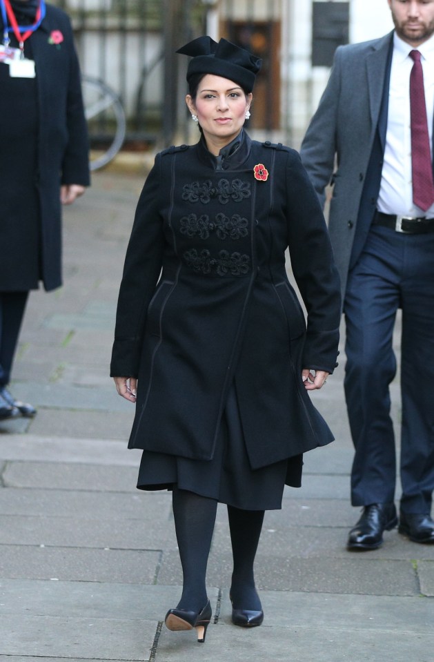  Home Secretary Priti Patel ahead of the event today in Whitehall