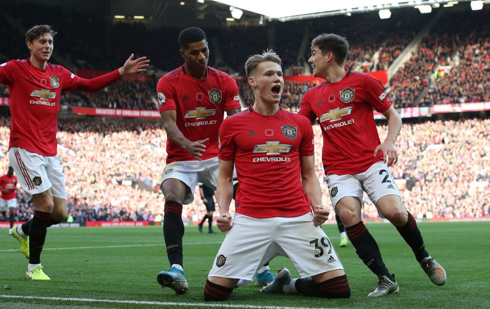  Scott McTominay thought he got the last touch on Manchester United's second goal