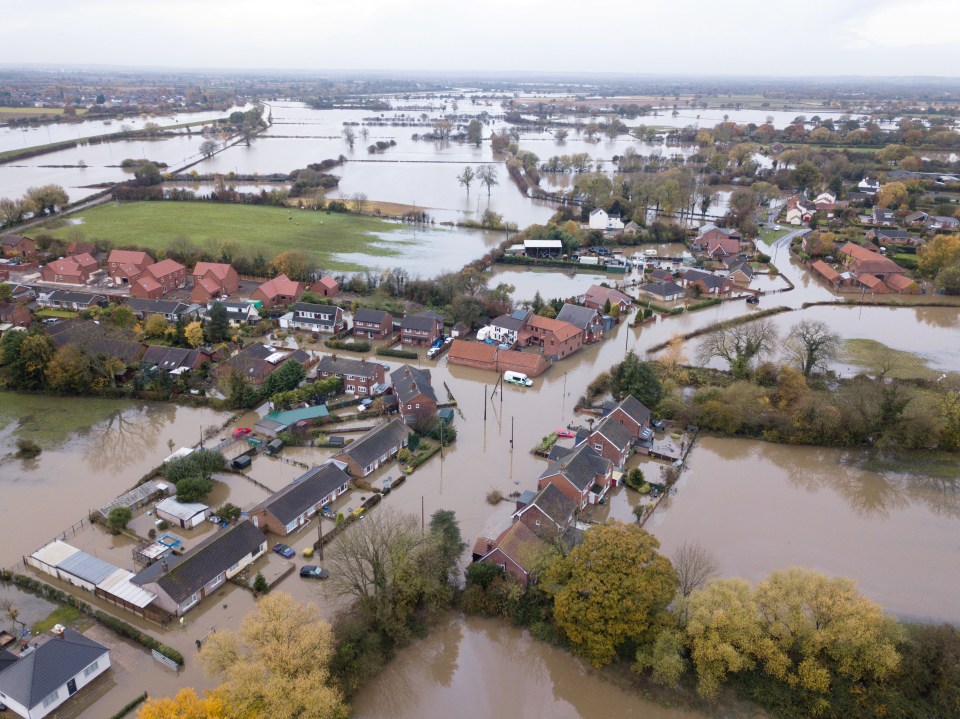  The town of Fishlake near Doncaster was flooded after the River Don burst its banks