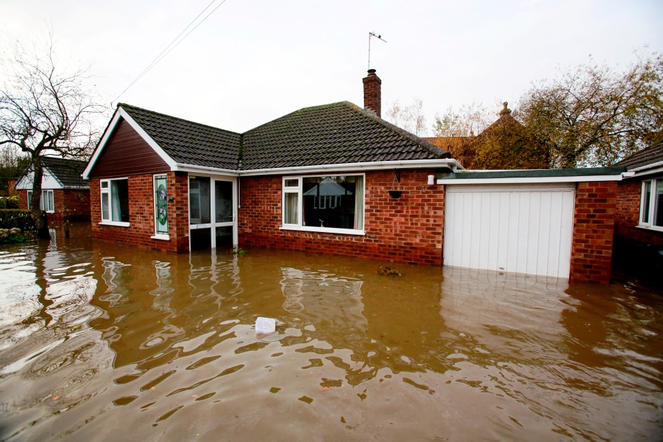  Andrew Benford's bungalow, which he has lived in since 1965, is completely flooded in Fishlake