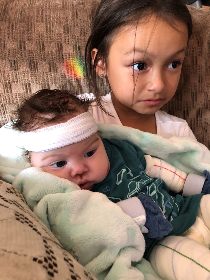  Three-month-old Jamison pictured with his sister Ala