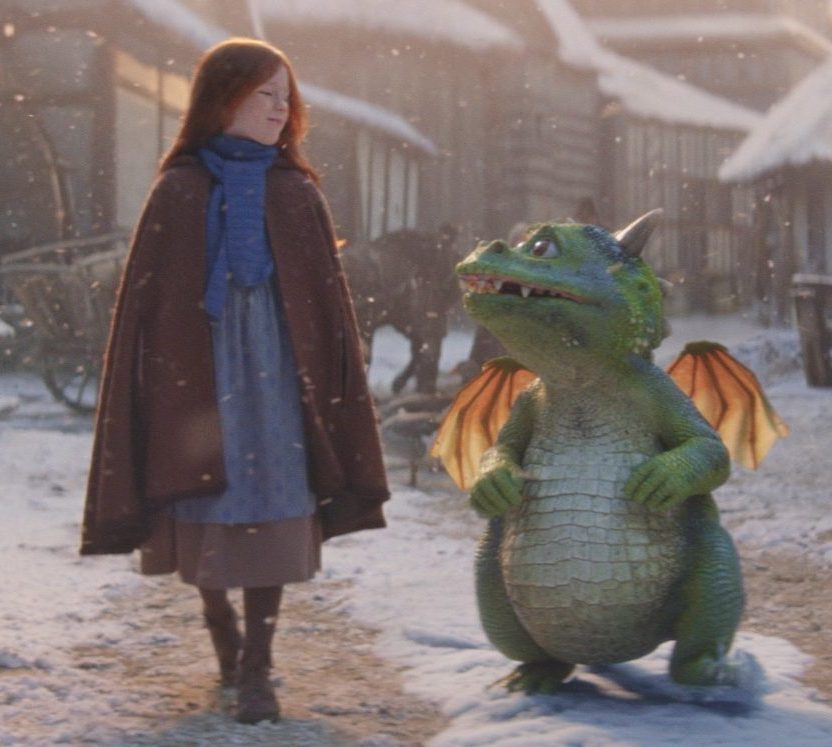  The John Lewis Christmas advert opens with Ava and her pal Excitable Edgar walking through their town, a land far away