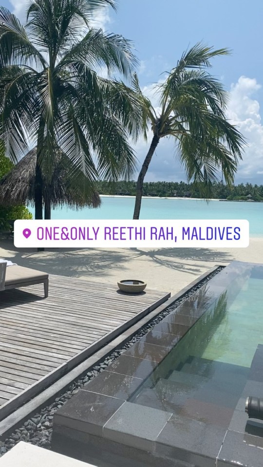  Michelle is at the One and Only Reethi Rah Resort, that sets guests back as much as £2,000 per night