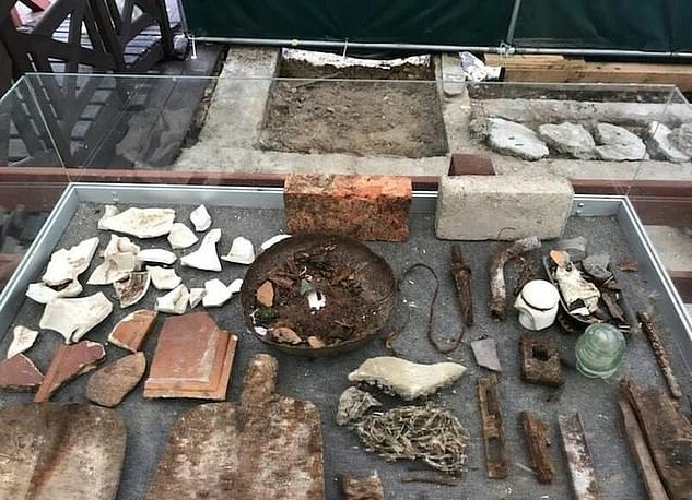  This haul of WWII ceramics and artefacts was also found