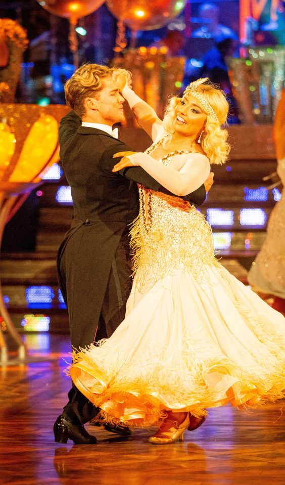  Saffron and AJ performing on Saturday's Strictly Come Dancing