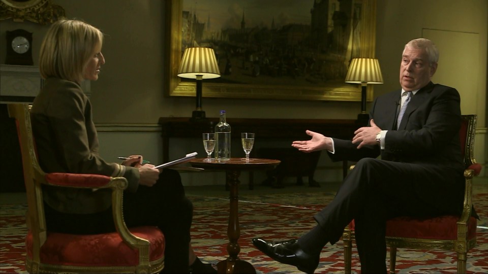  The Duke of York spoke during and 'unvetted' questions interview with BBC Newsnight's Emily Maitlis